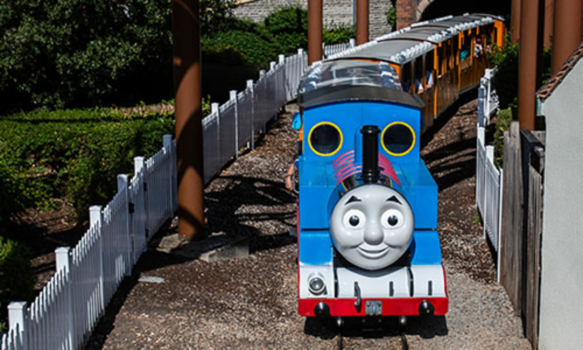 Thomas Train pulling into Knapford Station