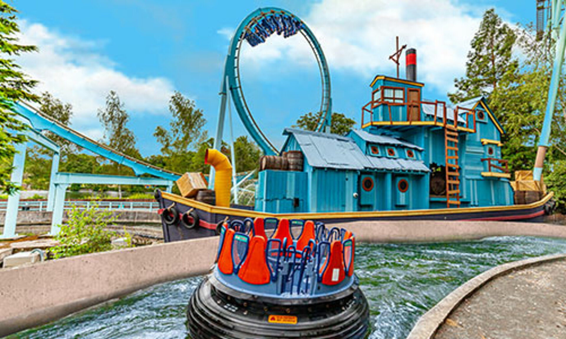 River Rapids with Shockwave in background